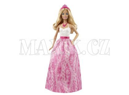 Barbie Třpytivá princezna měnitelné prvky - Blodýnka bílo-růžová