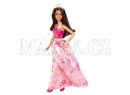 Barbie Třpytivá princezna měnitelné prvky - Brunetka