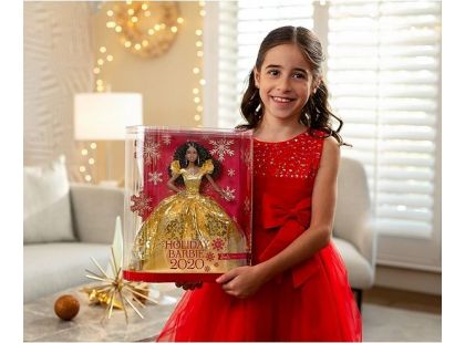 Barbie vánoční panenka černoška