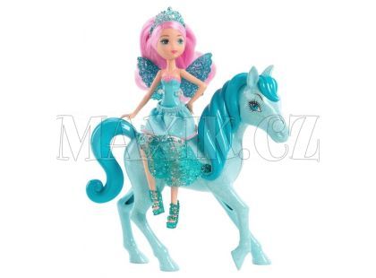 BARBIE Y6377 Mini víla a Pegas - Tyrkysová