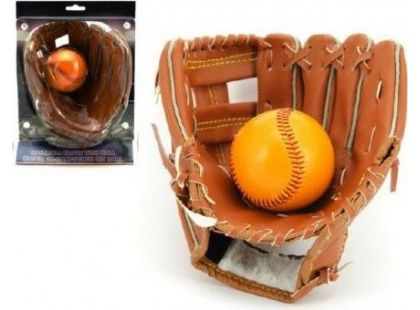 Baseballová rukavice s míčkem 17x21cm