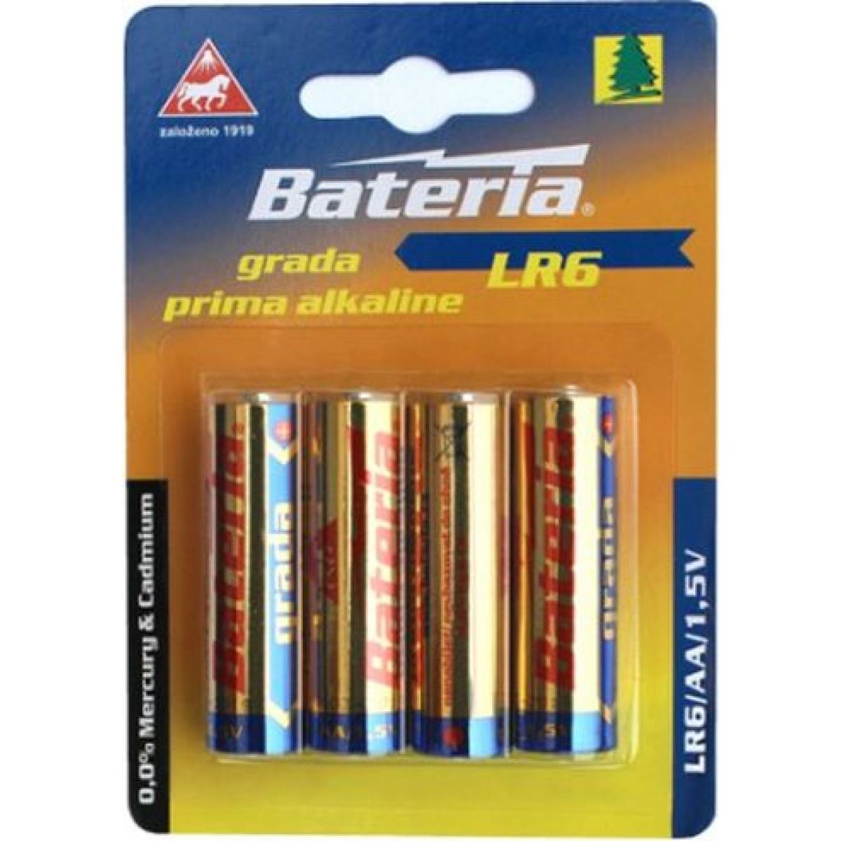 Bateria Slaný CZ Baterie Grada LR6 AA 1,5V 4ks