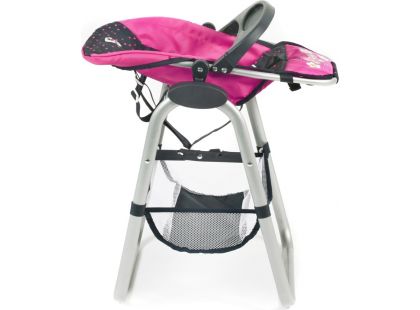 Bayer Chic Jídelní židlička pro panenku - Dots Navy Pink