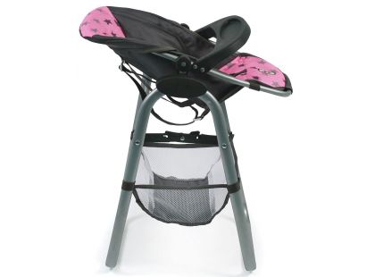 Bayer Chic Jídelní židlička pro panenku - Hvězdičky šedivé