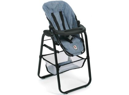 Bayer Chic Jídelní židlička pro panenku - Jeans modrá