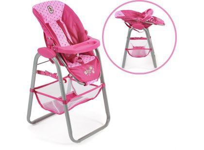Bayer Chic Jídelní židlička pro panenku - Pink Dots