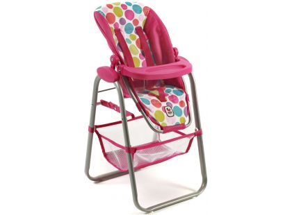 Bayer Chic Jídelní židlička pro panenku - Pinky Bubbles