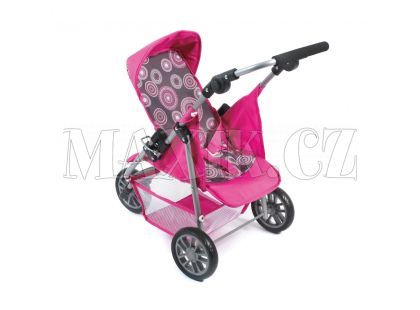 Bayer Chic Kočárek pro panenky Switch - Hot pink pearls