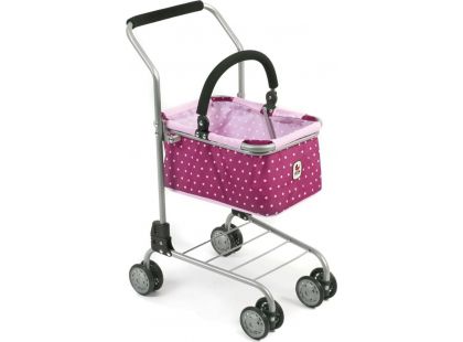 Bayer Chic Nákupní vozík s košíkem - Dots Brombeere