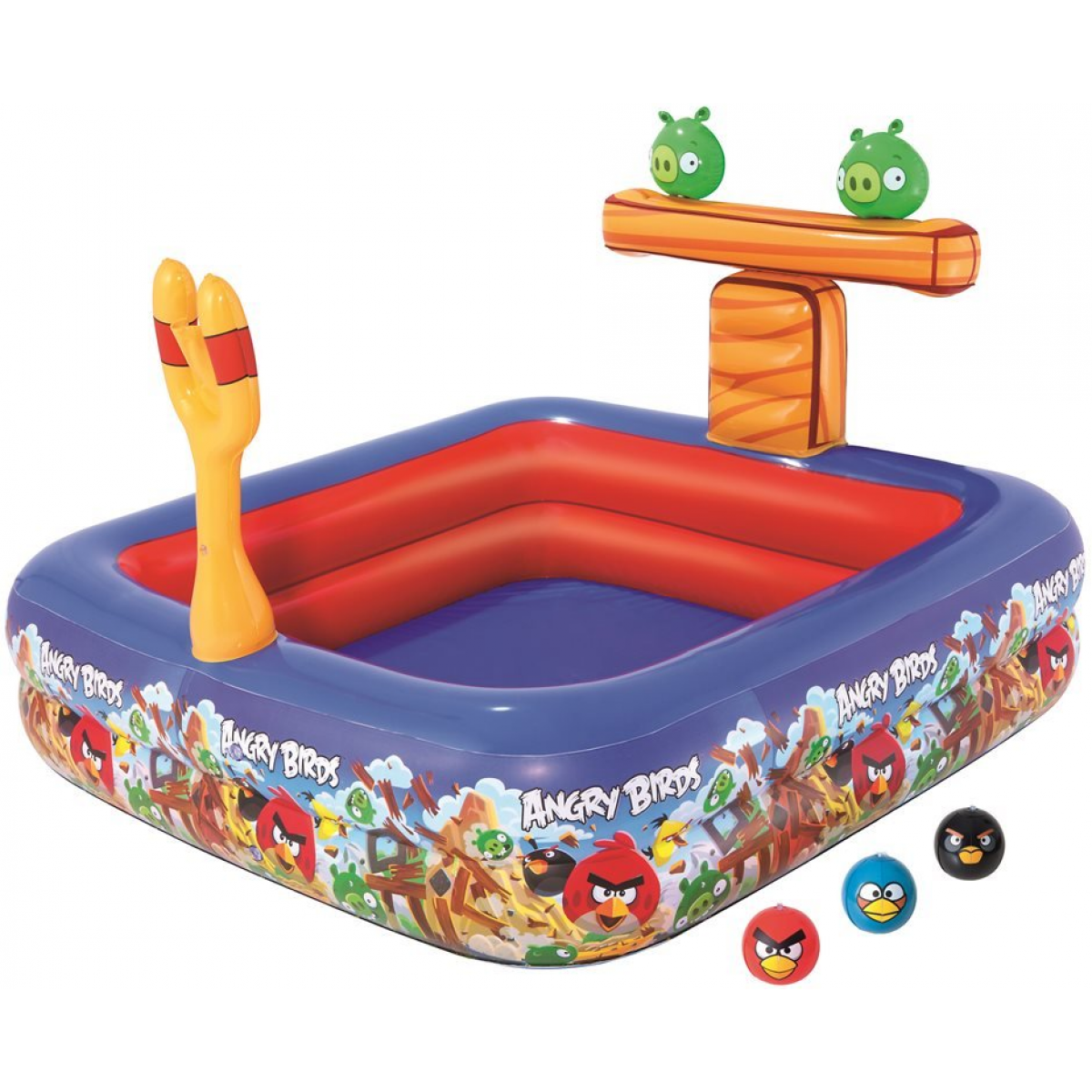 Bestway Angry Birds Nafukovací bazén 147x147x91cm