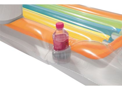 Bestway Nafukovací lehátko s opěrkou 161 x 84 cm šedé