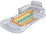 Bestway Nafukovací lehátko s opěrkou 161 x 84 cm šedé