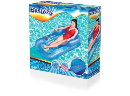 Bestway Nafukovací lehátko s opěrkou 161 x 84 cm modré