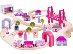 Bigjigs Rail Dřevěná velká vláčkodráha princezny - Poškozený obal