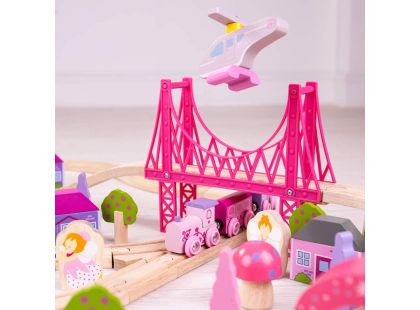 Bigjigs Rail Dřevěná velká vláčkodráha princezny - Poškozený obal