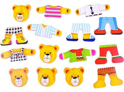 Bigjigs Toys Puzzle oblékací Medvědí rodinka 72 dílků