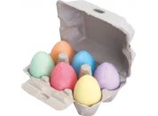 Bigjigs Toys Sada barevných kříd ve tvaru vejce 6 ks