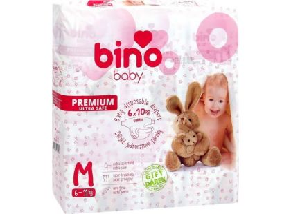 Bino Baby Premium Pleny vel. M 6-11kg 6x10 ks s dárkem