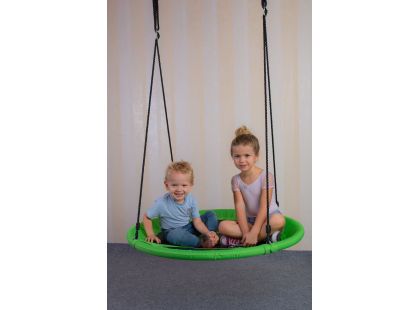 Bino Dětská houpací kruhová rohož zelená 100 cm - Poškozený obal