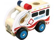 Bino Dřevěné auto Ambulance