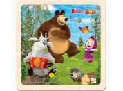 Bino Puzzle Máša a medvěd s kozlíkem 20 dílků