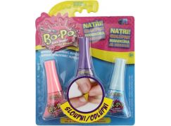 Bo-Po Sada 3 Lak na nehty Světle růžová, fialová, světle modrá