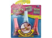 Bo-Po Sada 3 Lak na nehty Světle růžová, světle modrá, červená