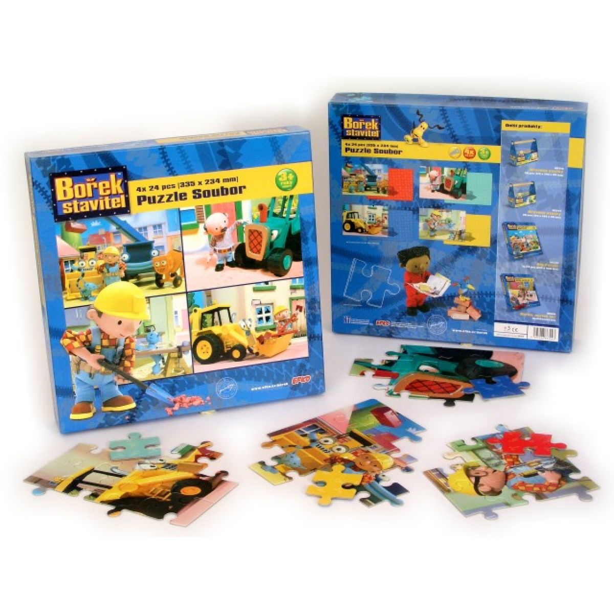 Bob Builder Puzzle SET v krabici, 4x24d