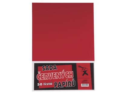 BOBO Sada červených papírů 50 listů