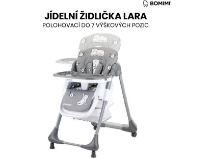 Bomimi Lara jídelní židle medvěd grey