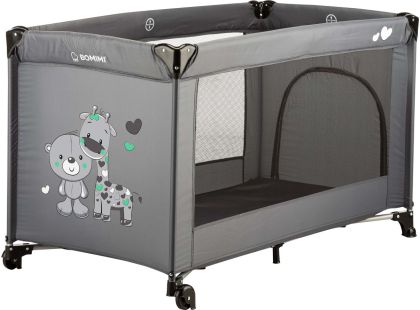 Bomimi Mondo postýlka giraffe & bear, anthracite, tm-s