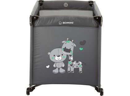 Bomimi Mondo postýlka giraffe & bear, anthracite, tm-s