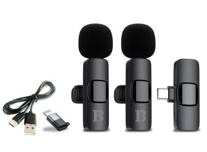 Bontempi Mini kruhové světlo s dvěma bezdrátovými klopovými mikrofony