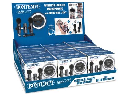 Bontempi Mini kruhové světlo s dvěma bezdrátovými klopovými mikrofony