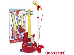 Bontempi Rocková kytara se stojanovým mikrofonem 22,5 x 22,5 x 112 cm - Poškozený obal