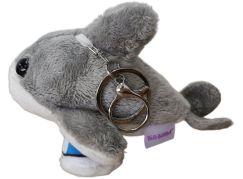 Brainrot Plyšová klíčenka 10 cm Tralalero Tralala šedý