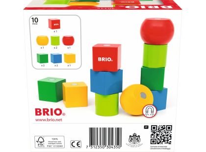 BRIO 30435 Magnetické dřevěné kostky