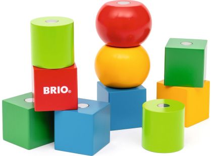 BRIO 30435 Magnetické dřevěné kostky