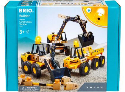 BRIO herní set 34597 Stavebnice Brio Builder Stavební vozidla Volvo