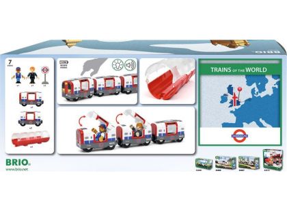 BRIO herní set 36085 Edice Světové vlaky: Londýnské metro na baterie
