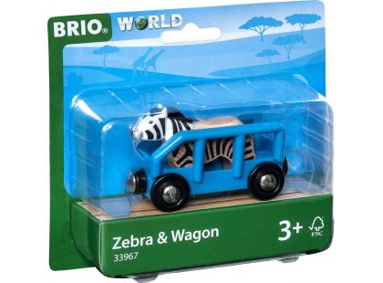 Brio World 33967 Zebra a vagónek