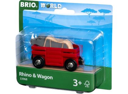 Brio World 33968 Nosorožec a vagónek