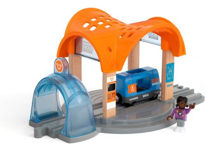 Brio World 33973 Smart Tech Sound Vlaková stanice s tunelem - Poškozený obal