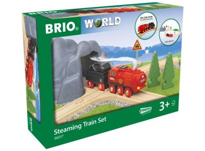 Brio World 36017 Vlaková sada s parní lokomotivou na baterie