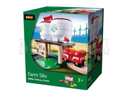 Brio Zemědělské silo s kolejnicí a vagónkem