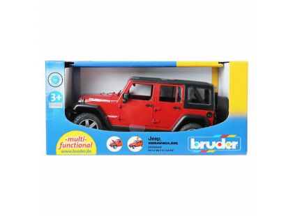 Bruder 02525 Jeep Wrangler Unlimited Rubicon Červená