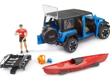 Bruder 02529 Jeep Wrangler RubiconUnlimited s kajakem a figurkou - Poškozený obal