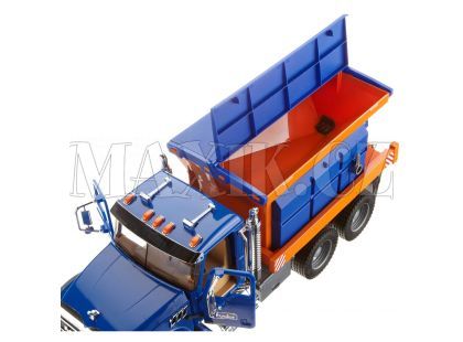 BRUDER 02816 Nákladní auto MACK Granit sypač s radlicí