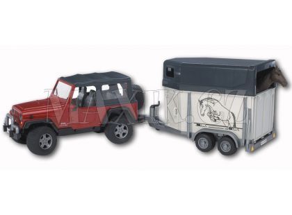 Bruder 02921 Jeep + přepravník na koně