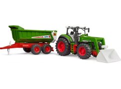 Bruder 03452 Roadmax Traktor s ramenem a vlekem